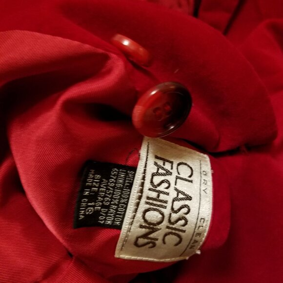 Red Velvety Blazer - Picture 2 of 4